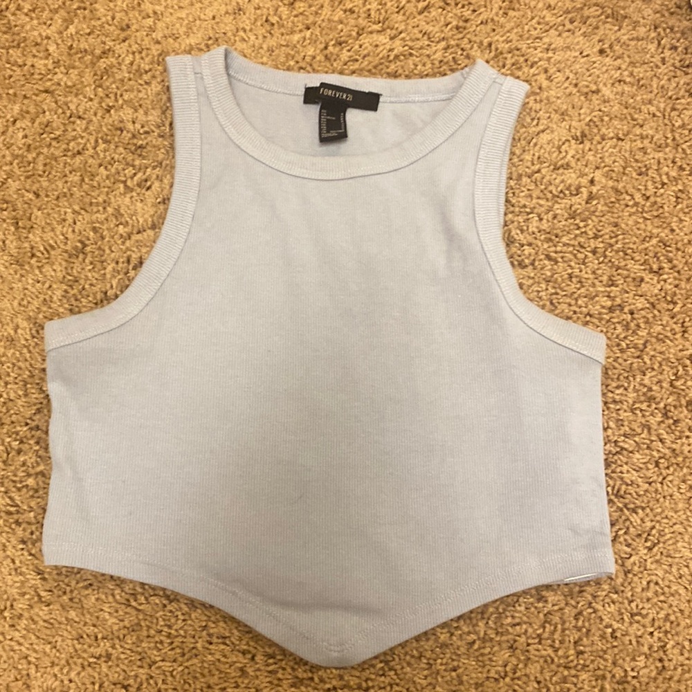 Baby Blue Halter Crop